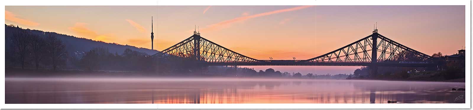 Panorama-Faltpostkarte Dresden Hans Fineart