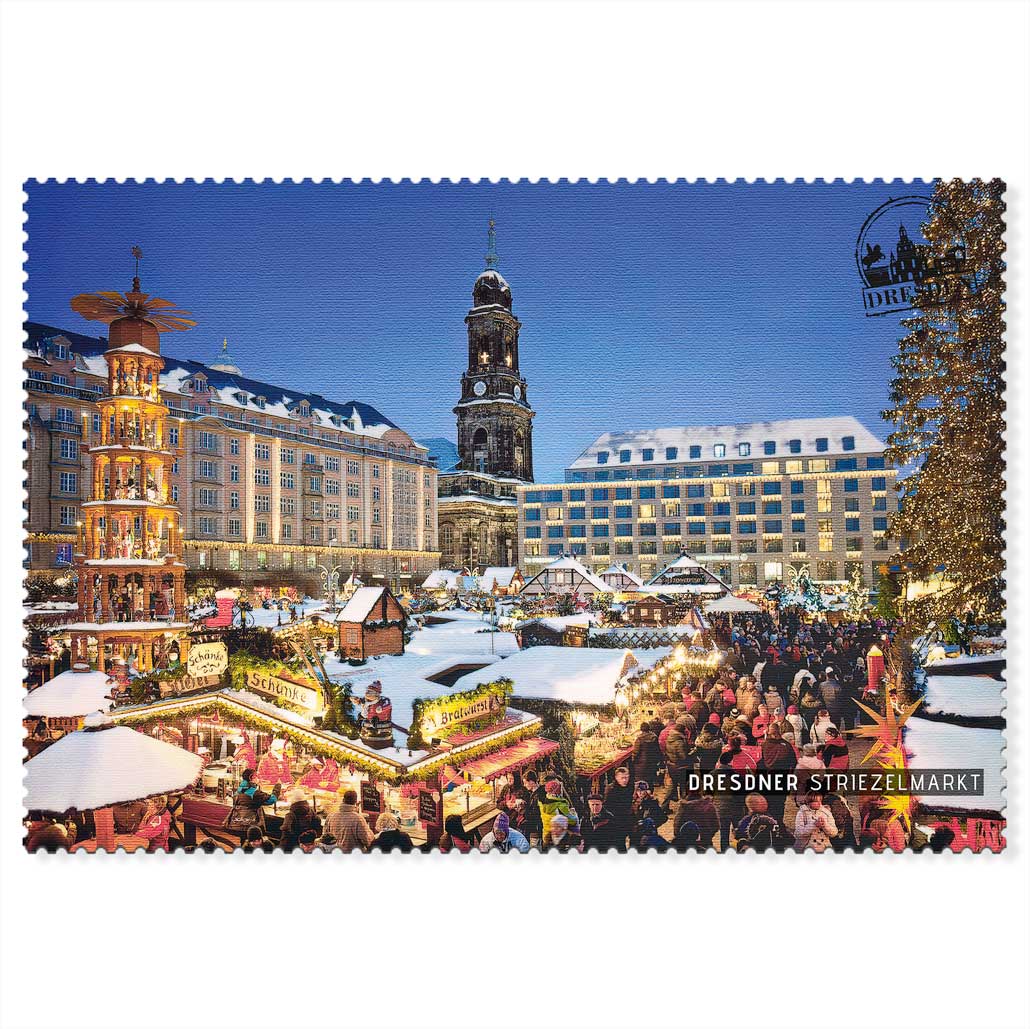 Dresden Weihnachten – Striezelmarkt mit Weihnachtspyramide Dresdner Striezelmarkt mit großer Weihnachtspyramide auf dem Altmarkt