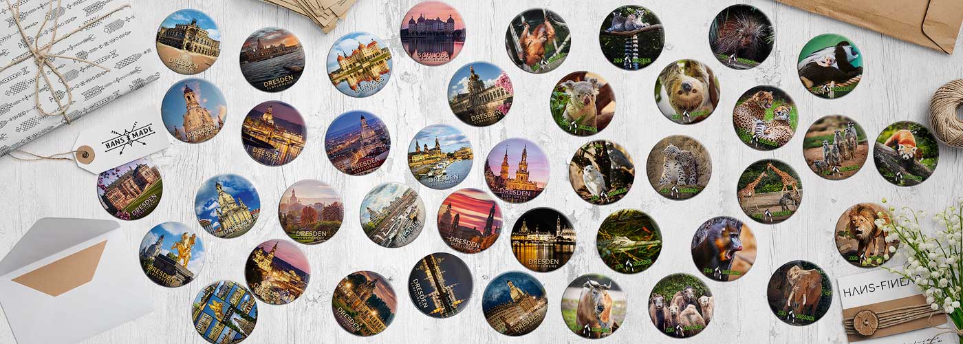 Dresden Magnet Rund Hans Fineart