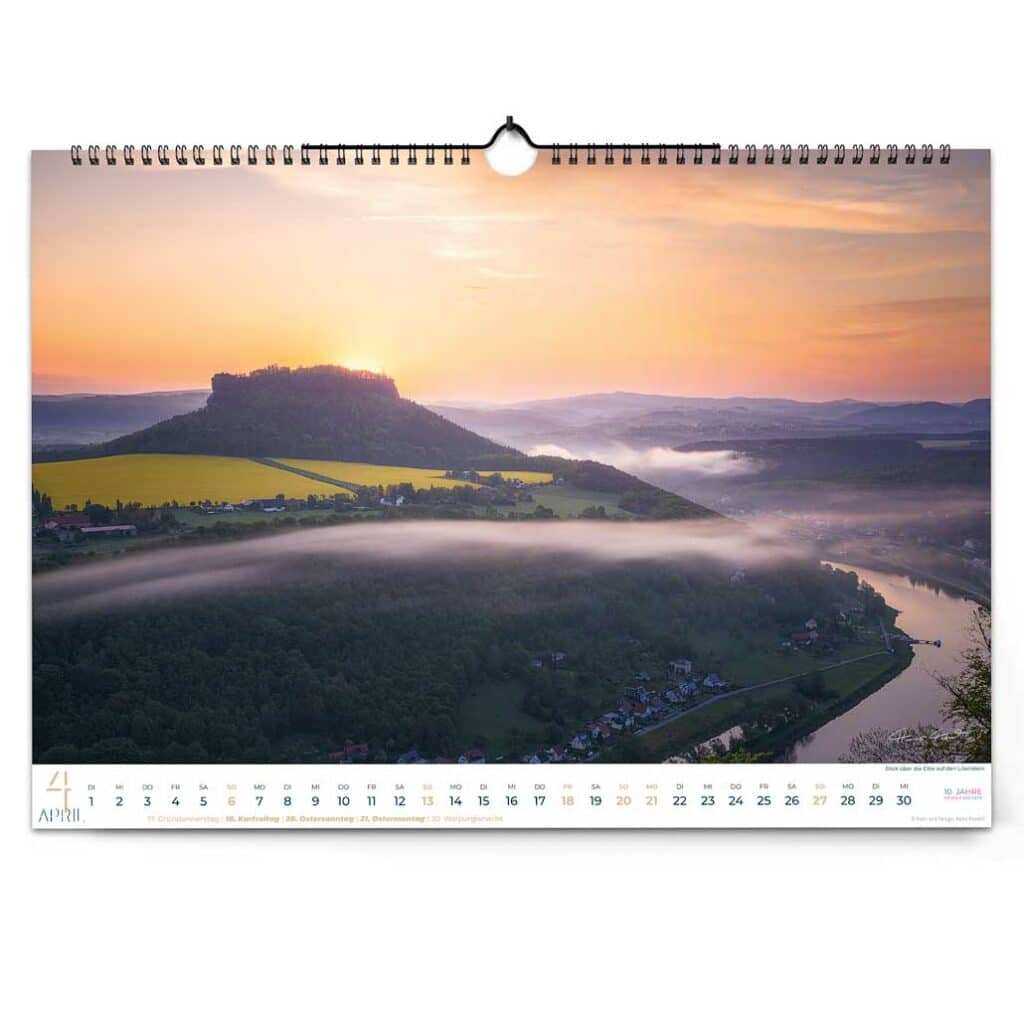 Sächsische Schweiz Kalender 2025 jetzt bei Hans Fineart kaufen