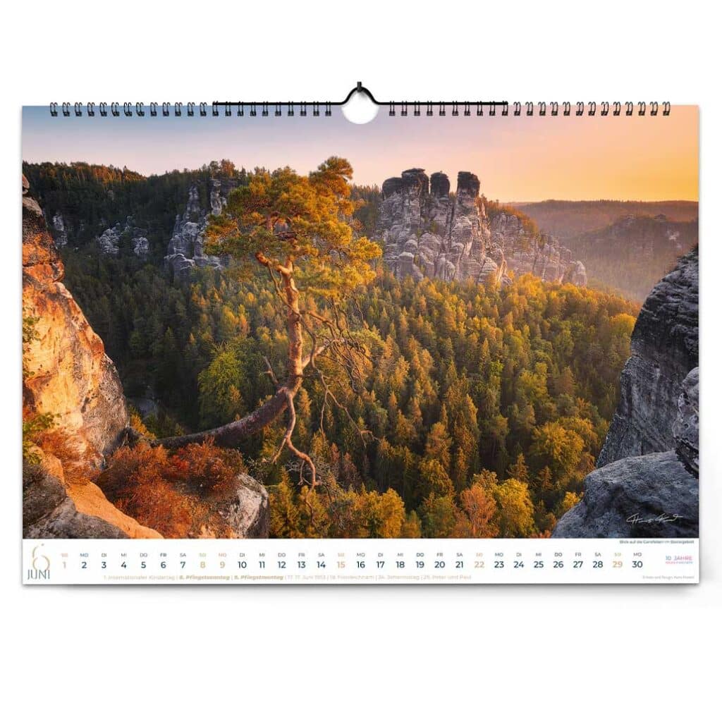 Sächsische Schweiz Kalender 2025 jetzt bei Hans Fineart kaufen