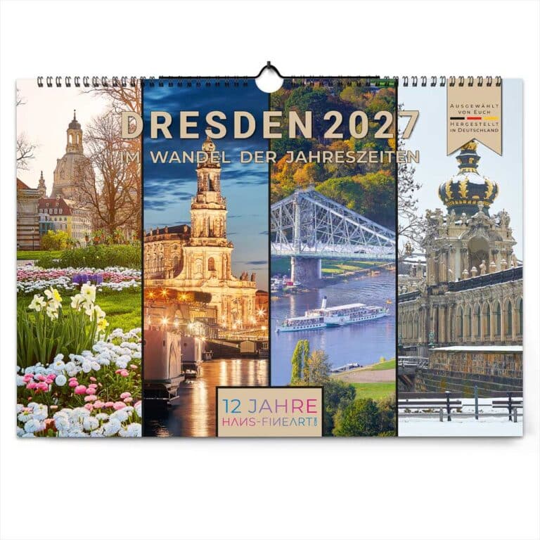 Dresden Kalender 2027 Titelbild mit Stadtansicht