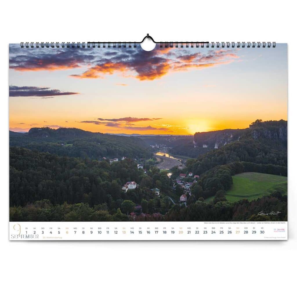 Blick vom Gamrig auf Rathen, Elbe und Bastei