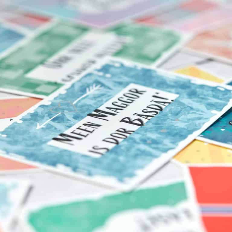 Meen Maggor is dor Bäsdä! Sächsische Sprüche Postkarte Hans Fineart