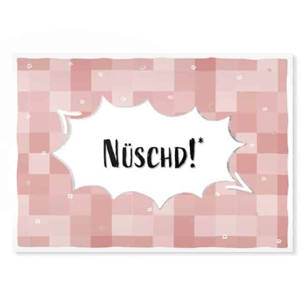 Nüschd! Sächsische Sprüche Postkarte Hans Fineart