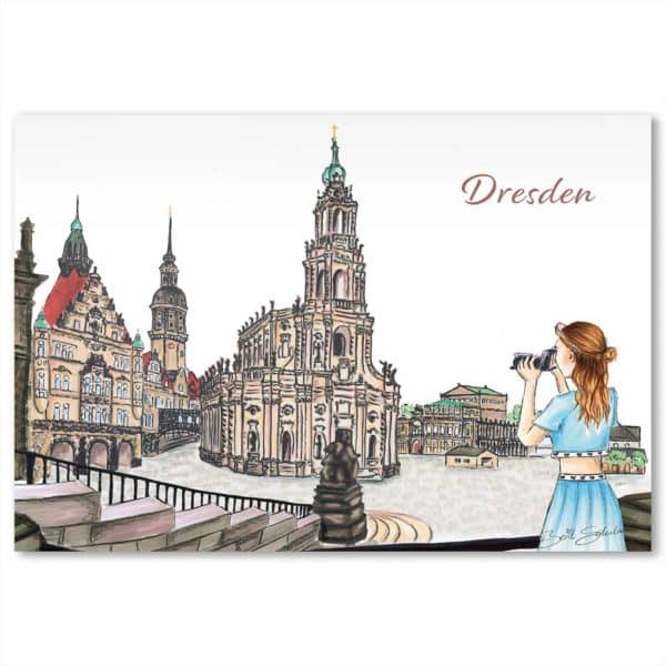 Kunst Postkarte bs-051 BS Illustration Berit Schulze