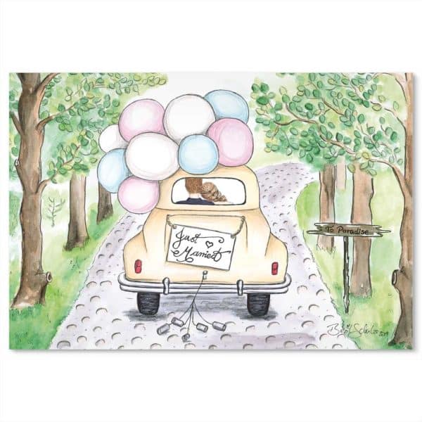Kunst Postkarte bs-035 BS Illustration Berit Schulze