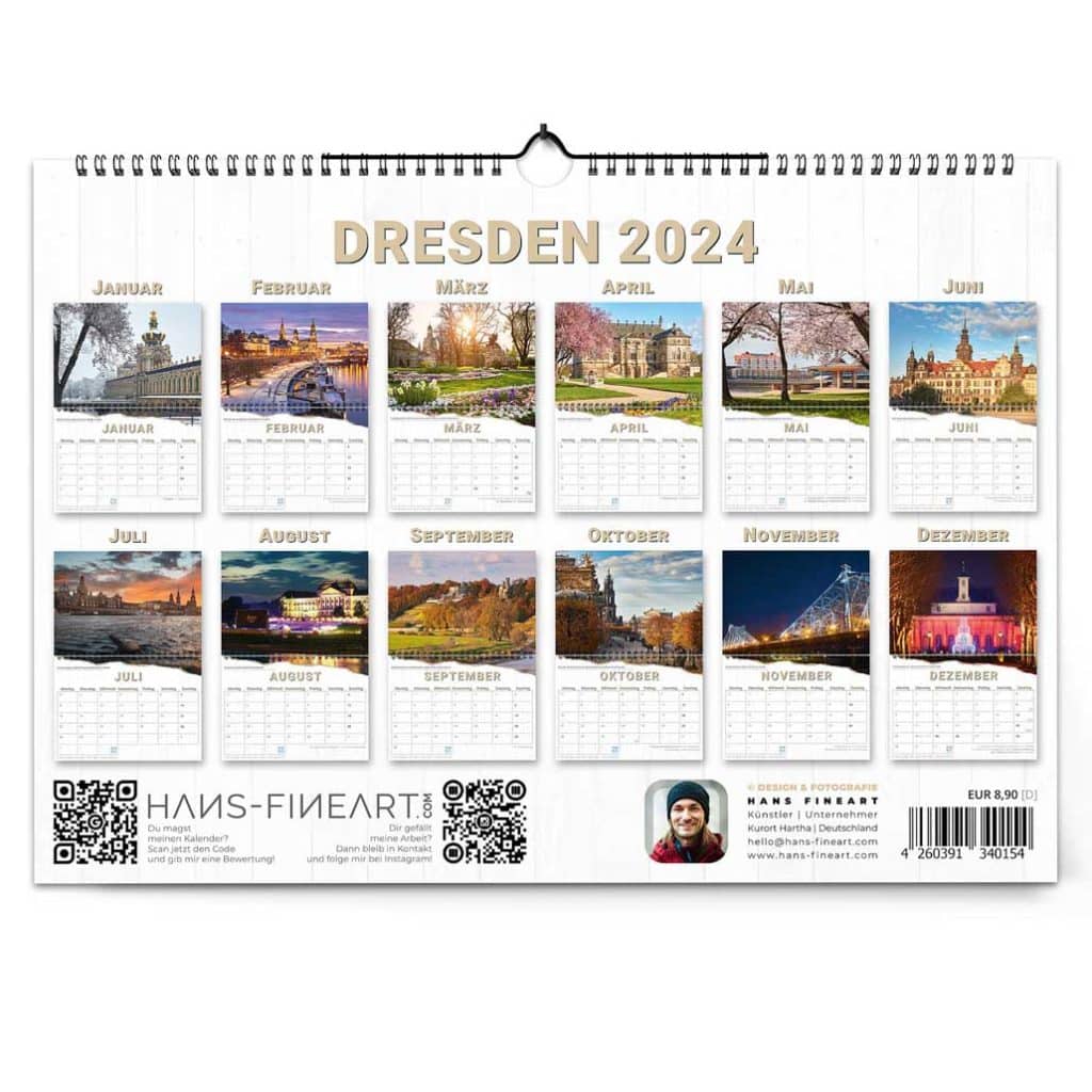 Dresden 2024 | Der kleine Jahreszeitenkalender Hans Fineart