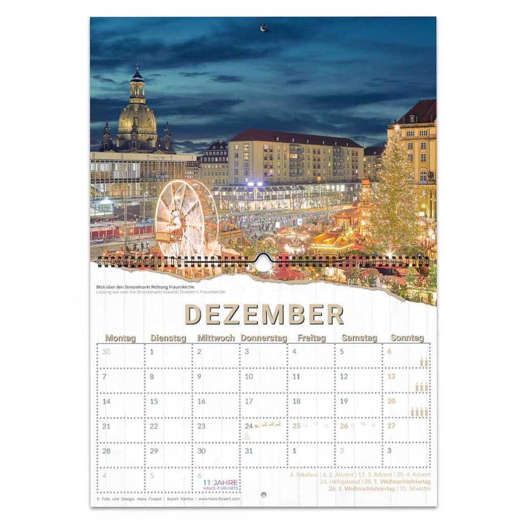 Blick über den Striezelmarkt zur Frauenkirche