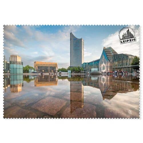 Leipzig Postkarte Augustusplatz – Architektur mit Oper und Gewandhaus in beeindruckender Perspektive.