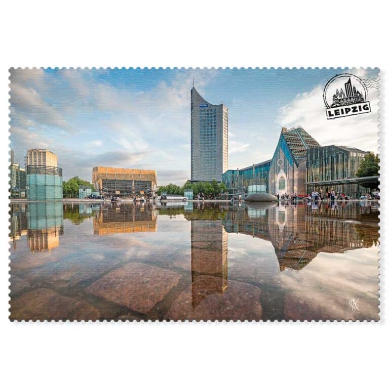 Leipzig Postkarte Augustusplatz – Architektur mit Oper und Gewandhaus in beeindruckender Perspektive.